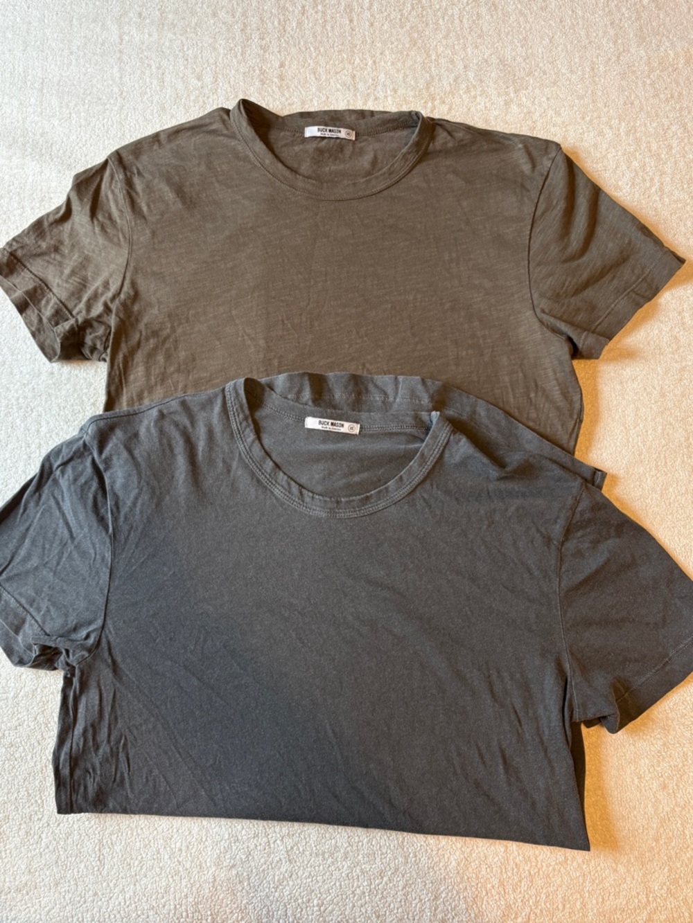 Buck Mason Short Sleeve Crew Neck Tee Bundle (2 Shirts), Size XS